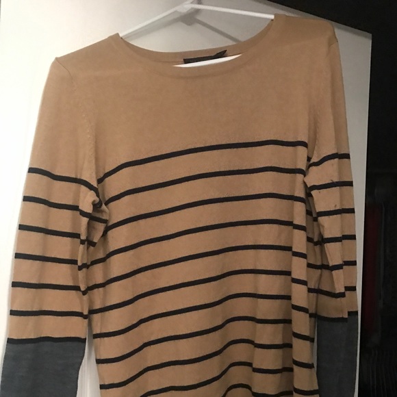 The Limited Sweaters - The Limited Sweater Camel Stripe Sweater The Limited Sweaters - The Limited Sweater Camel Stripe Sweater